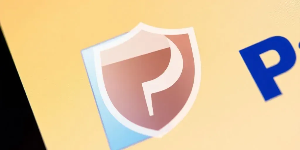 PayPal logo with a shield for security in transactions.