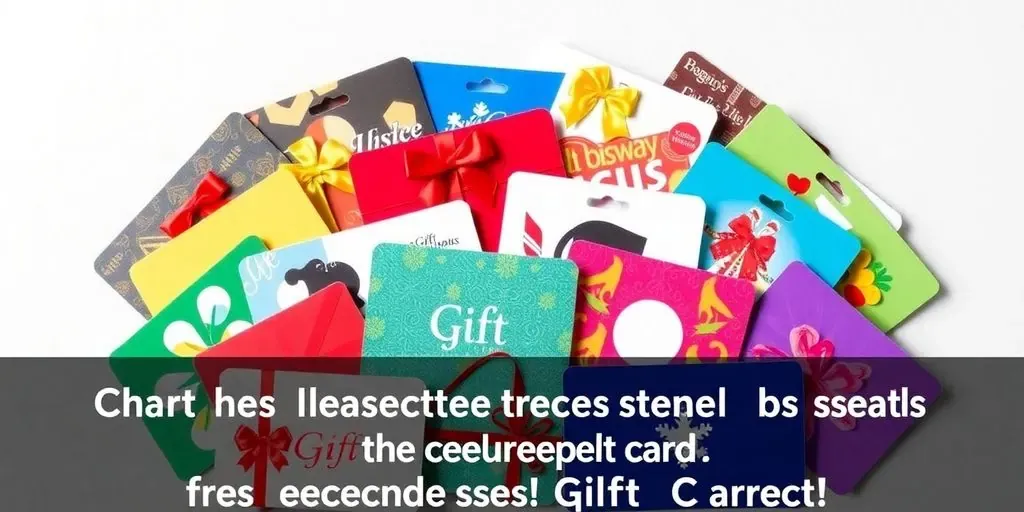 Colorful gift cards arranged attractively for business growth.