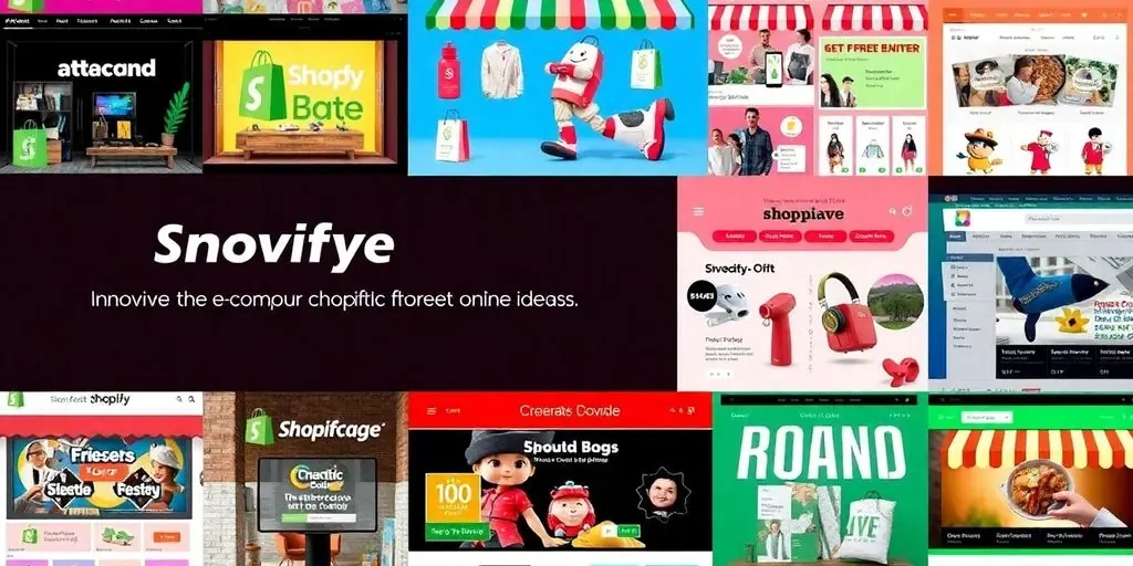 Collage of innovative Shopify store designs and layouts.