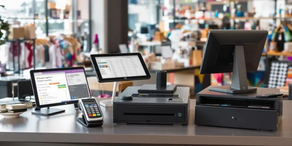 Shopify POS hardware in a modern retail environment.