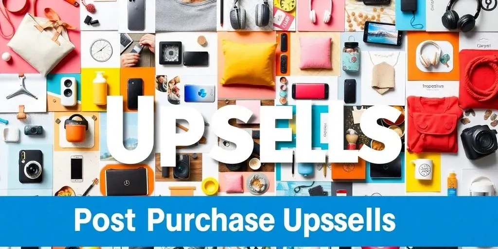 Collage of products for post purchase upsell ideas.