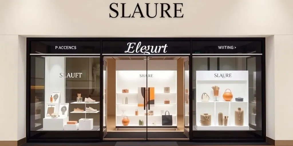 Modern storefront without any branding elements visible.