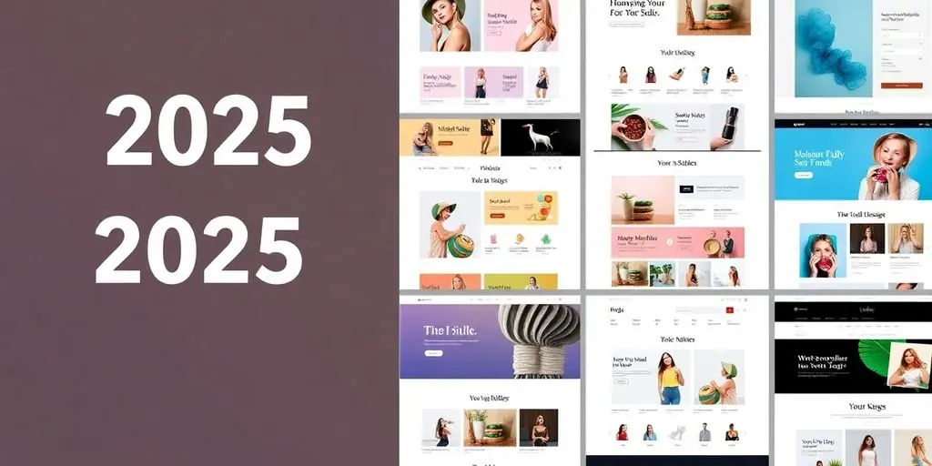 Collage of diverse Shopify themes for 2025.