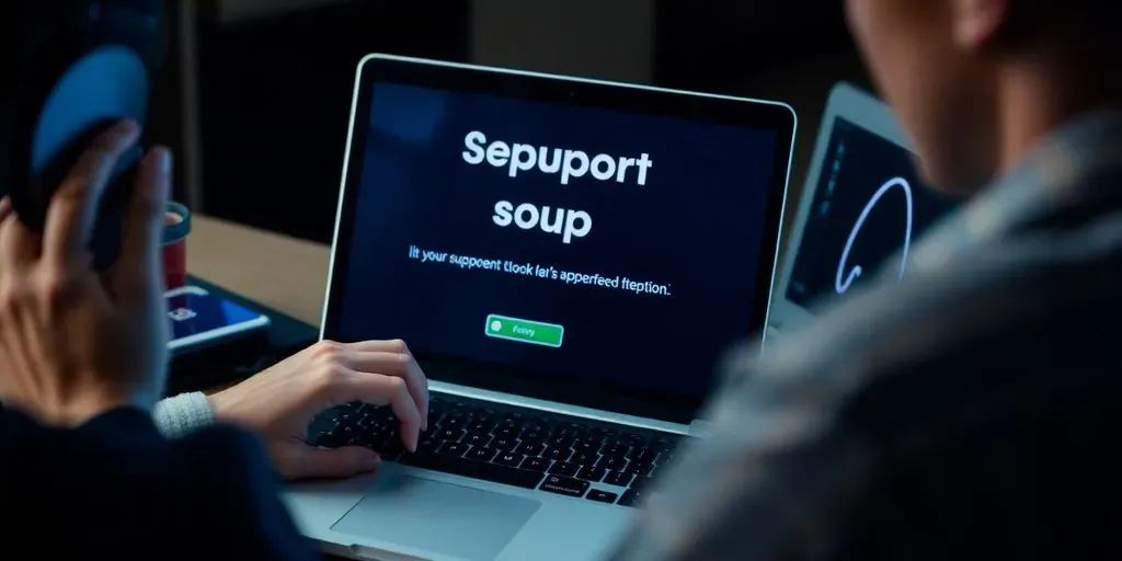 Person on phone seeking Shopify support assistance.