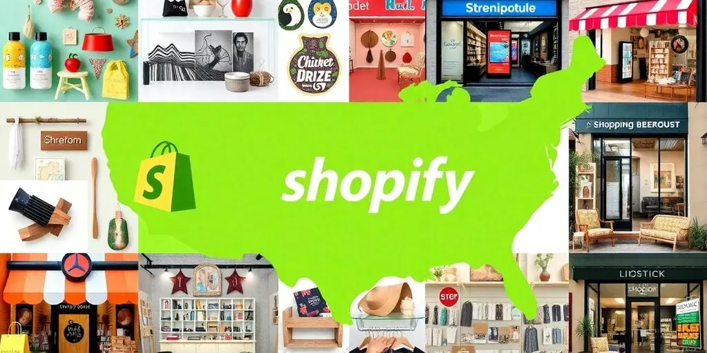 Collage of various Shopify stores and products.