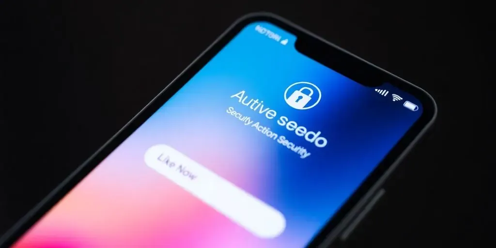 Smartphone with security app on screen for Shopify.