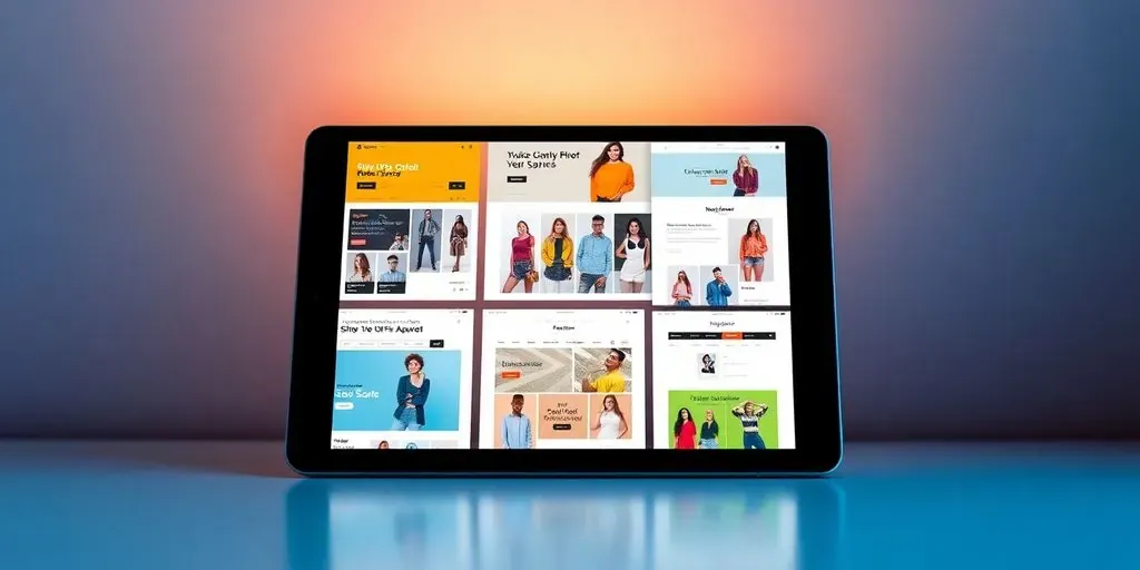 Stylish Shopify fashion themes on a digital device.