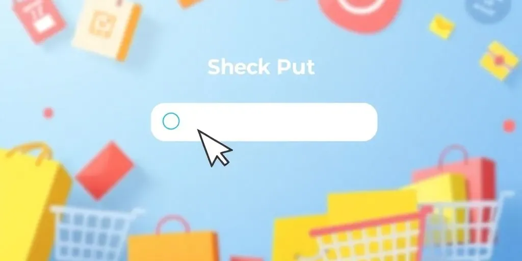 Email input field on a colorful checkout page.