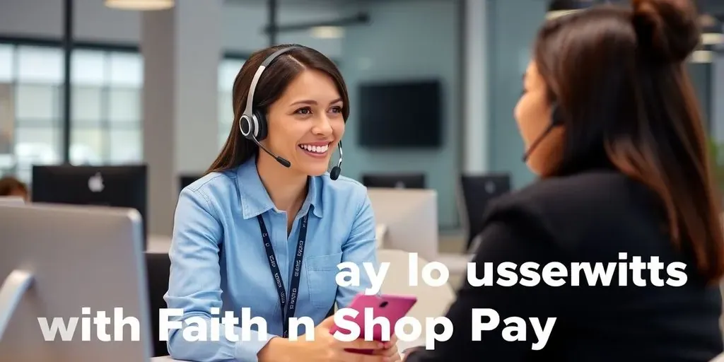 Customer service interaction for Shop Pay assistance.