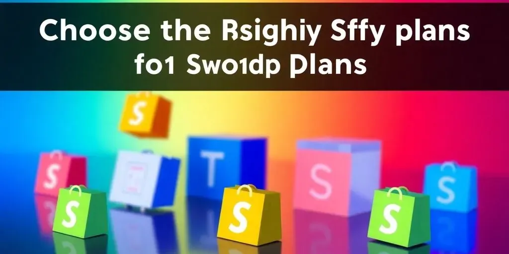Colorful icons representing Shopify plans for online stores.