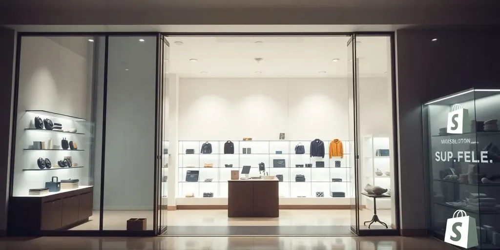 Modern storefront without branding elements visible.
