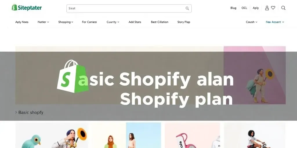 Online store interface highlighting Basic Shopify plan features.