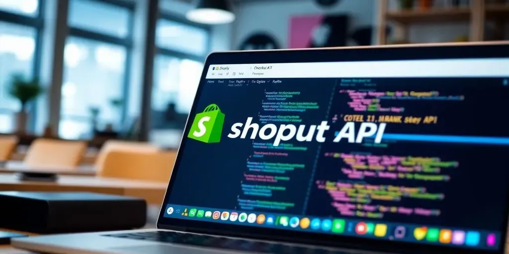 Computer screen with Shopify Checkout API interface.