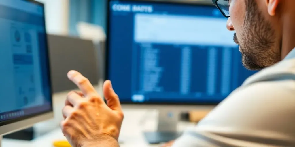 Person managing payment disputes on a computer.