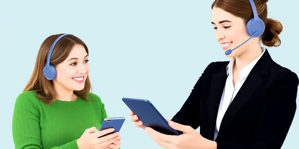 Customer service chat support on a digital device.