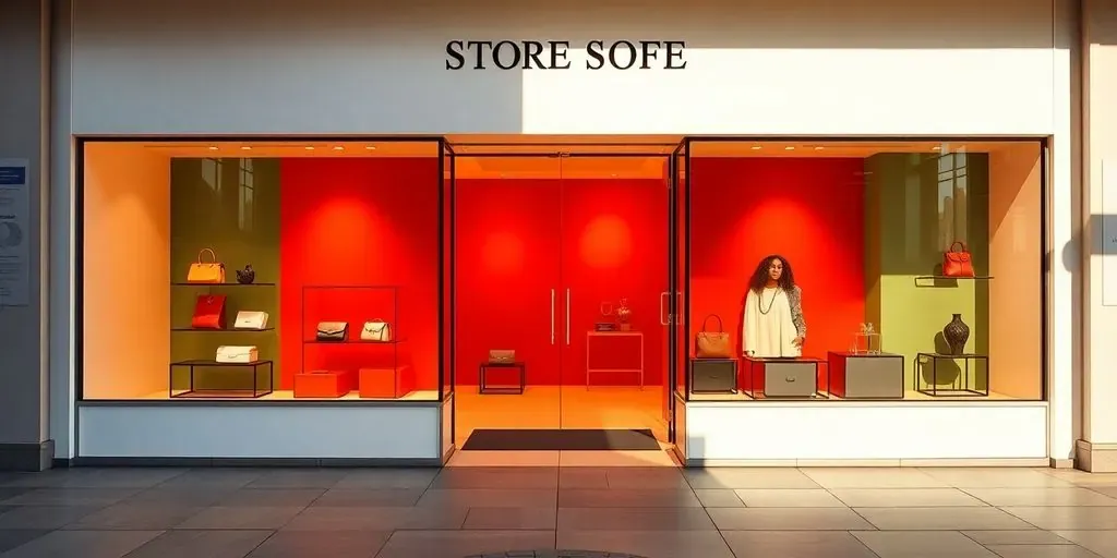 Minimalist storefront design without any branding distractions.
