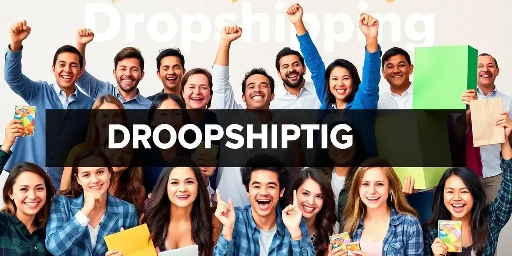 Group of successful dropshippers celebrating their achievements.