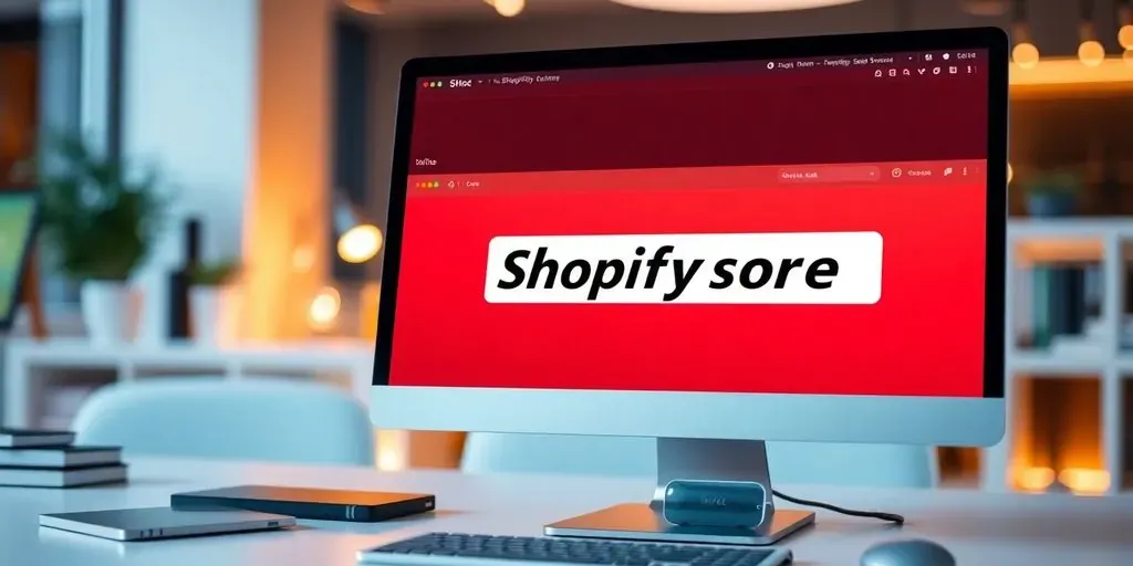 Computer screen showing a Shopify store interface.