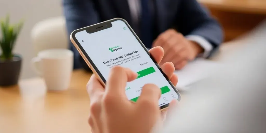 Mobile device with QuickBooks GoPayment app interface.
