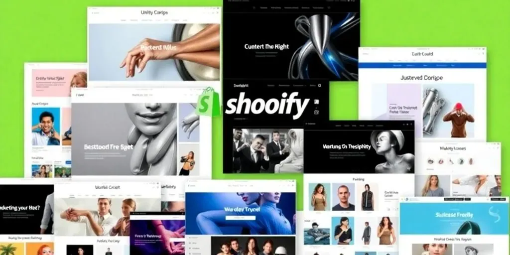 Colorful Shopify themes on digital devices for online stores.
