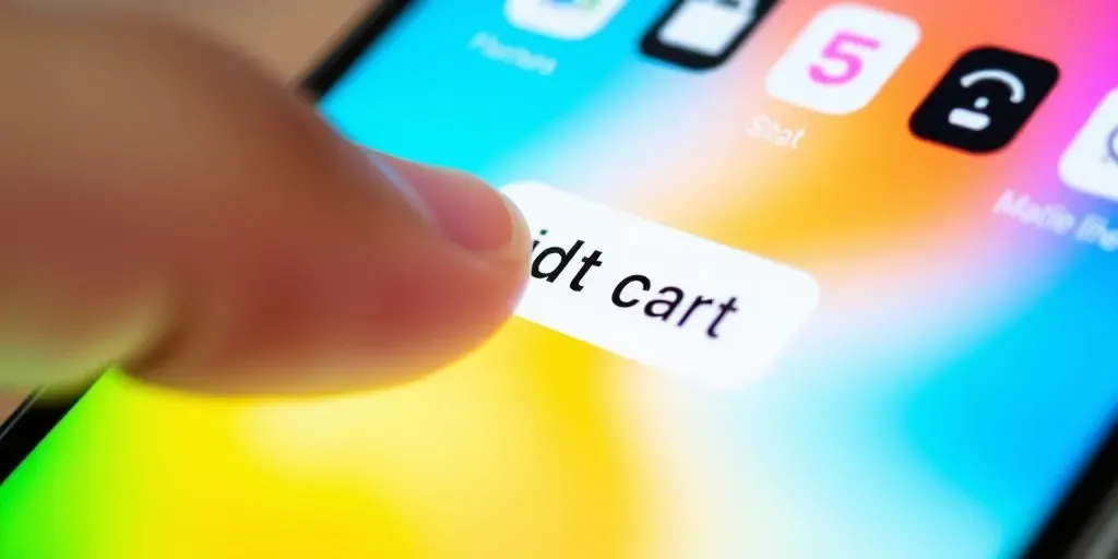 Hand pressing Add to Cart on a smartphone screen.